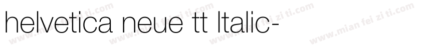 helvetica neue tt ltalic字体转换